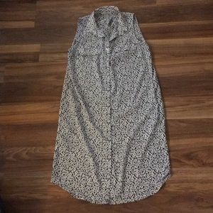 H&M Dalmatian Print Sleeveless Button Down Dress